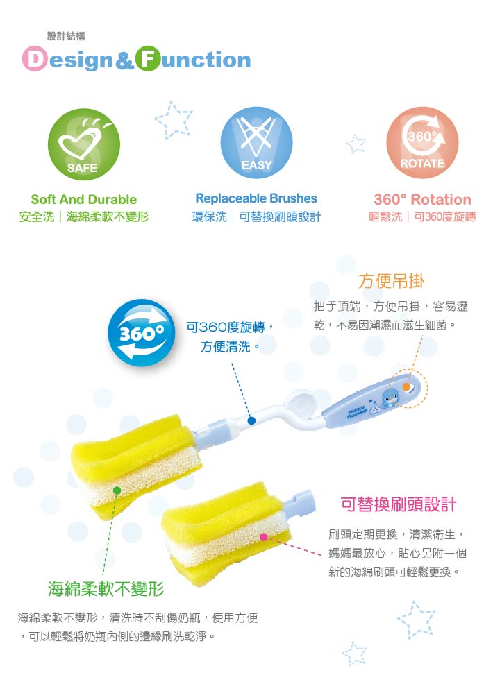 proimages/Bathing＆CleanSeries/BottleBrush/5390/KU5390酷咕鴨替換式泡棉刷.jpg