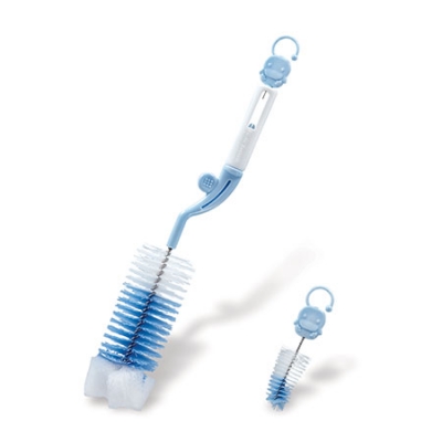 酷咕鴨造型式奶瓶刷+絲絨布