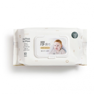 KUKU PLUS EDI超純水嬰兒手口厚濕巾-三入