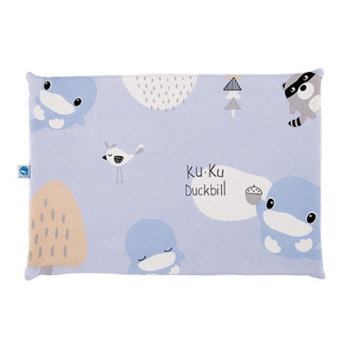 童心防螨透氣嬰兒乳膠枕-湖藍