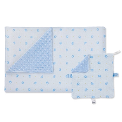 酷咕鴨荳荳安撫毯-海湖藍