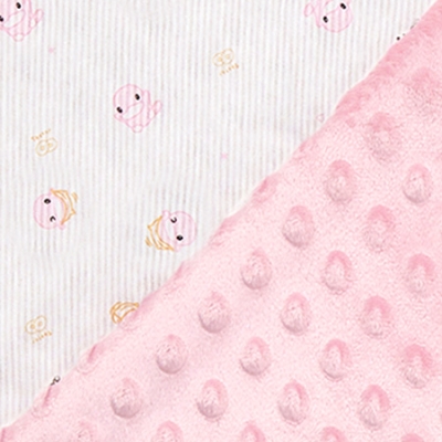 酷咕鴨荳荳安撫毯-柔霧粉