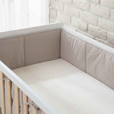 KUKU PLUS 極簡幾何床欄護墊-淺茶