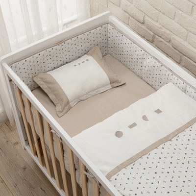 KUKU PLUS 極簡幾何寢具六件組-灰米