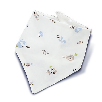 狐狸熊雙面三角領巾