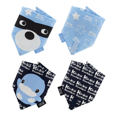 三角扣帶領巾-水漾雙星