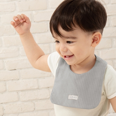 KUKU PLUS竹纖羅紋方形圍兜