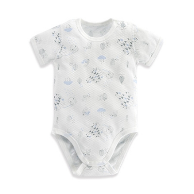 懶人洞洞包屁衣-鑽石藍 6-12m