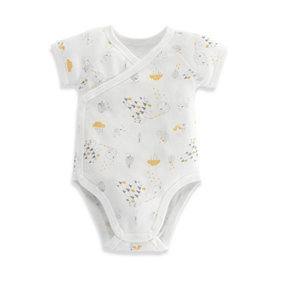 懶人洞洞包屁衣-鑽石藍 0-3m