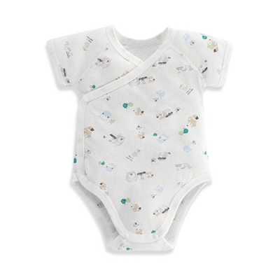 懶人洞洞包屁衣-繽紛藍 0-6m