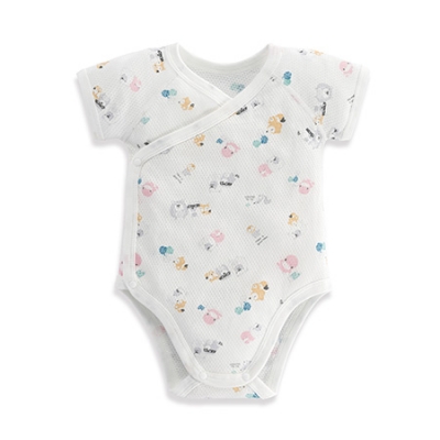 懶人洞洞包屁衣-繽紛粉 0-3m