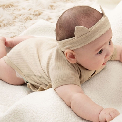 KUKU PLUS 竹纖羅紋包屁衣