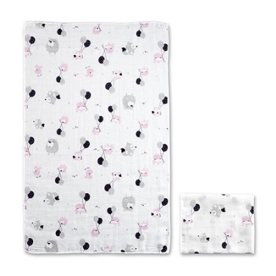 夢想氣球紗布澡巾-2入