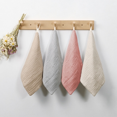 KUKU PLUS 雲朵皺布八層紗布手帕