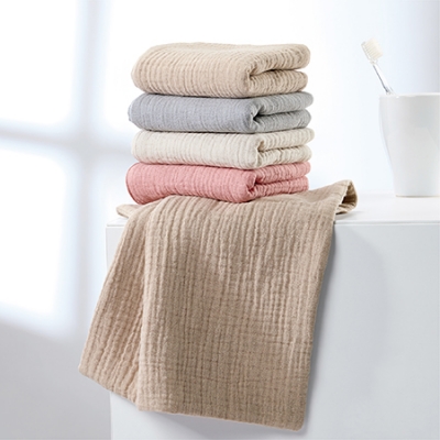 KUKU PLUS 雲朵皺布六層紗布澡巾