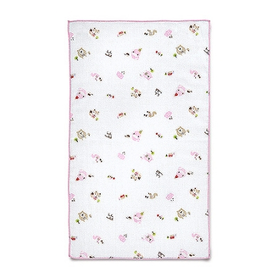 狐狸熊滿底緹花紗布澡巾-2入