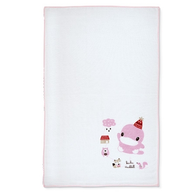 狐狸熊單印緹花紗布澡巾-2入