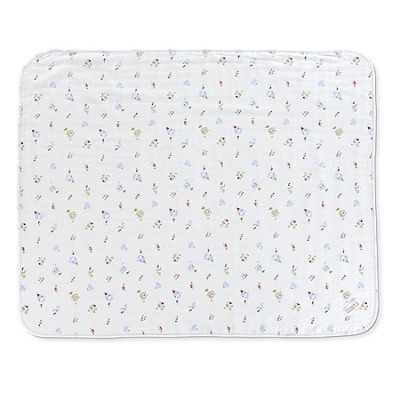 狐狸熊滿底緹花紗布浴巾