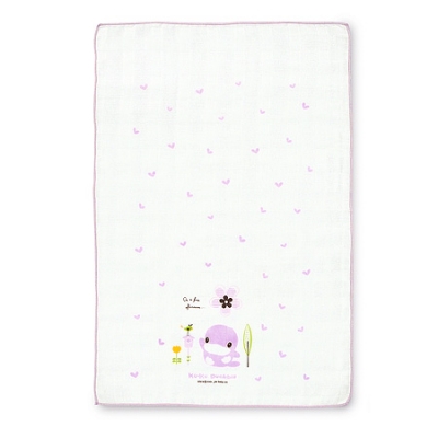 格子緹花紗布澡巾-2入