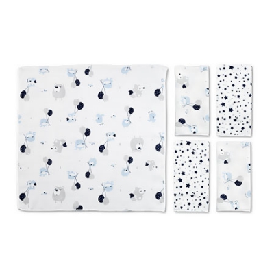 夢想氣球紗布手帕-5入