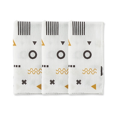 KUKU PLUS 純真之瞳紗布手帕-3入