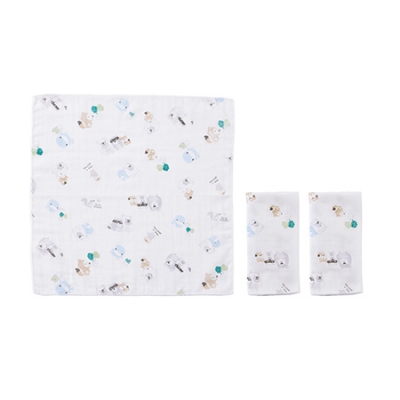 小繽紛紗布手帕-3入