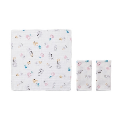 小繽紛紗布手帕-3入