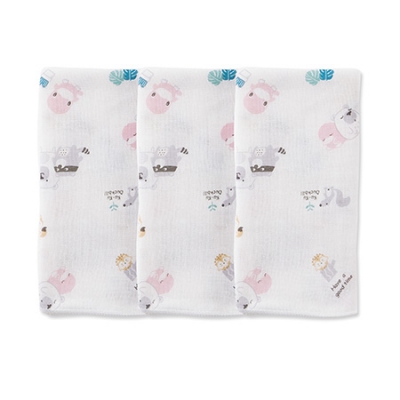 小繽紛紗布手帕-3入