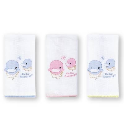 緹花紗布手帕-3入