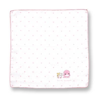 可愛緹花紗布小手帕-3入