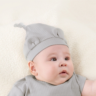 KUKU PLUS 竹纖羅紋造型嬰兒帽