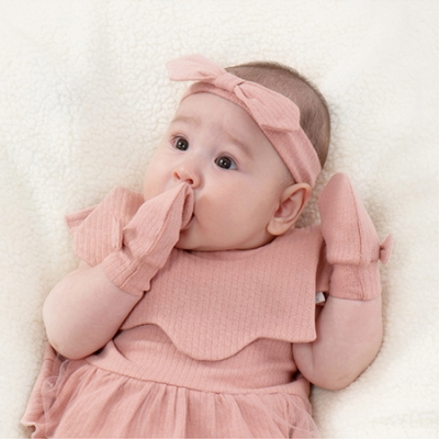 KUKU PLUS 竹纖羅紋蝴蝶護手套