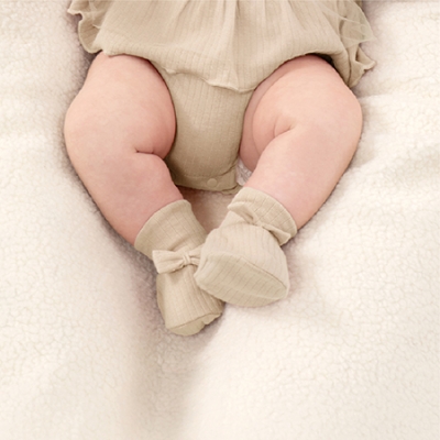 KUKU PLUS 竹纖羅紋蝴蝶護腳套