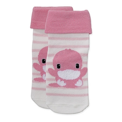 柔彩條紋反折襪