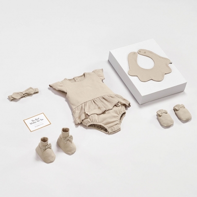 KUKU PLUS 竹纖羅紋紗裙包屁衣禮盒