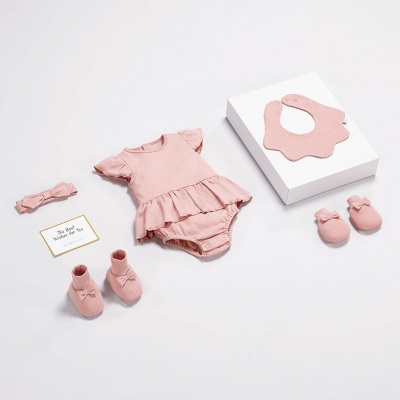 KUKU PLUS 竹纖羅紋紗裙包屁衣禮盒