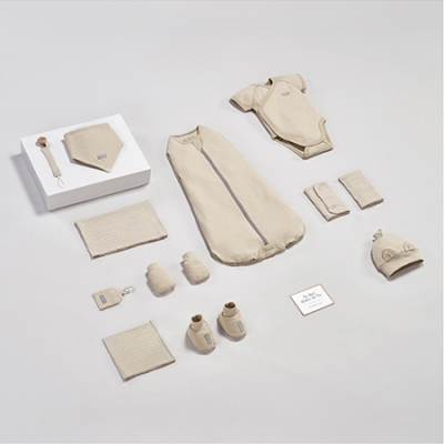 KUKU PLUS 竹纖羅紋成長懶人包巾禮盒16件