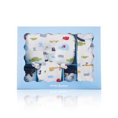 動物派對成長型懶人包巾禮盒