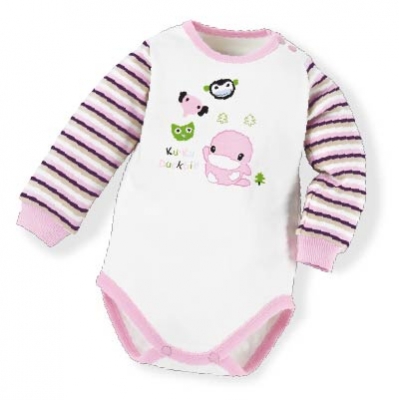 酷咕鴨動物條紋連身裝