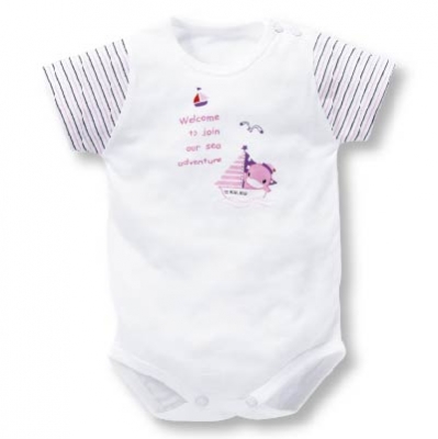 夏日帆船橫條連身裝