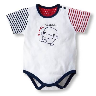 酷咕鴨時尚條紋連身裝