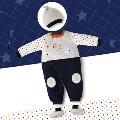 歡樂小迷狐格紋斜兔裝禮盒