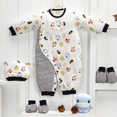 小俏皮長袖兔裝禮盒-夏夜藍