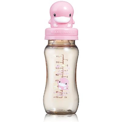 酷咕鴨造型PES防脹氣寬口葫蘆奶瓶-280ml