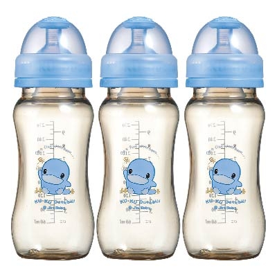酷咕鴨PES智慧呼吸葫蘆奶瓶組3入-寬口口徑