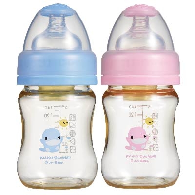 酷咕鴨新防脹氣PES寬口奶瓶140ml