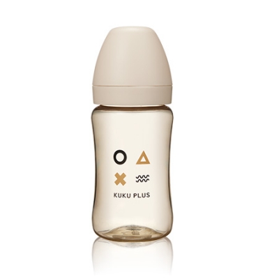 KUKU PLUS 純真之瞳寬口PPSU奶瓶 240ml