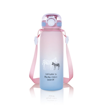 酷咕鴨彈蓋鎖扣漸變水壺-700ml