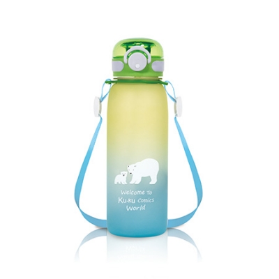 酷咕鴨彈蓋鎖扣漸變水壺-700ml