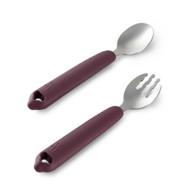 KUKU PLUS 寶寶矽膠不鏽鋼餐具組